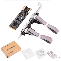 Tarjeta Serial Lekuo de Alta Velocidad M.2 a 2 Puertos RS232 con Velocidad de Transmisión de 921.6 Kbps para Sistemas Industriales Integrados