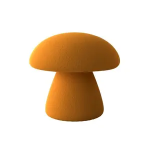 家用圆形蘑菇造型可爱羊绒木鞋架长凳