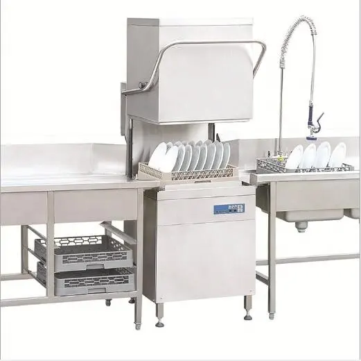 commercial dishwashing Uncover type dishwasher / hood type small and medium-sized hotel dishwasher/school canteen dishwasher