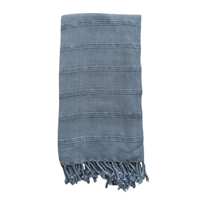 ผ้าขนหนูชายหาดตุรกีสีฟ้าจางสไตล์วินเทจฟอกสีด้วยหิน - Product Image 6