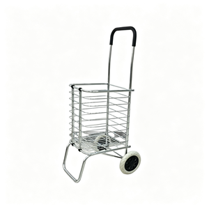 Chariot de courses en fil métallique 340L, grande capacité, robuste, roues silencieuses, pour supermarché, épicerie, usage commercial, kit complet - Product Image 1
