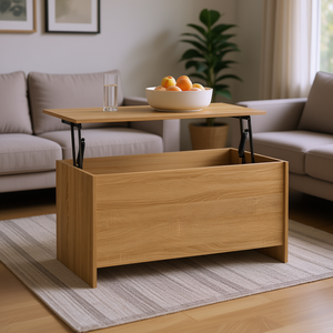 Sonoma Oak Engineered Wood Coffee <b>Table</b> 40.2x21.9x20.7 Inches Lift Top Modern Living Room Furniture - Product Image 2