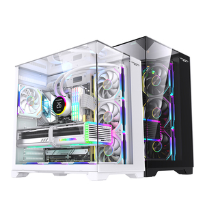 Lovingcool โลโก้ที่กำหนดเองสำหรับเล่นเกมพีซีอาร์จีบีคูลเลอร์เคสกลางทาวเวอร์ ATX Micro ATX ITX เคสคอมพิวเตอร์ตั้งโต๊ะ - Product Image 1