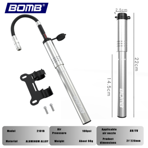 BOMA Adjustable Length Bicycle Pump 22-35CM Aluminum Alloy Portable Tire Inflator for <b>Cycling</b> - Product Image 5