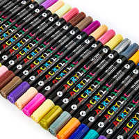 Ensemble de marqueurs acryliques double tête et double couleur U+ NO.333 pour étudiants, séchage rapide, créatif, bricolage, pointe souple, peinture graffiti, papier aquarelle