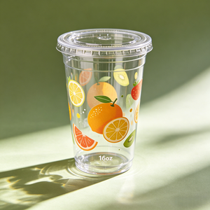 Principal Packaging Supply Custom Logo Printed Transparent Beverage PET Plastic Takeaway Cold Drink Coffee Cup - Product Image 1