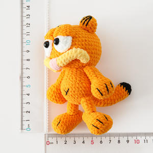 Lindo Colgante de Gato <span class=keywords><strong>Garfield</strong></span> en Forma de Hoja Tejido a Crochet con Hilo de Lana, Juguete Tejido a Mano Súper Lindo para el Año Nuevo Chino - Product Image 3