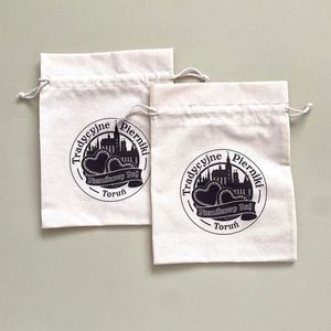 Customized Promotional Organic Canvas Cotton <b>Drawstring</b> <b>Pouch</b> 8*12cm 10*15cm 20*25cm 30*40cm Draw String Bags With Logo Printing - Product Image 1