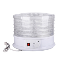 Déshydrateur de fruits et légumes BAIYI à 5 plateaux rotatifs, affichage mécanique de la température, jusqu'à 70°C, électrique, 250W