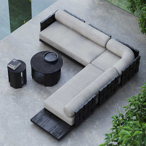 Ensemble de canapés d'extérieur en teck massif pour piscine, hôtel, jardin, terrasse - Product Image 2