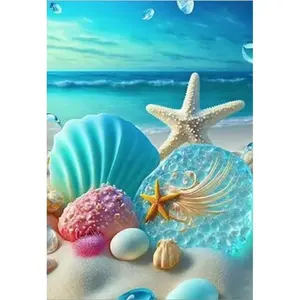Estrela do mar seascapes diamante pintura kits kit completo arte diamante broca strass arte
