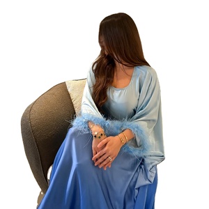 Nouvelle collection Abaya élégante de <span class=keywords><strong>haute</strong></span> qualité Robe longue décontractée à manches chauve-souris pour femmes L279 - Product Image 1