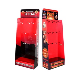 Tùy chỉnh móc vớ hiển thị đứng cửa hàng bán lẻ truy cập vớ các tông hộp quảng cáo Pegboard sóng giấy hiển thị giá - Product Image 5