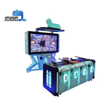 Console de jeu de tir VR à monnayeur pour 4 personnes, en métal et plastique, avec simulateur, pour parcs d'attractions intérieurs