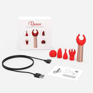 Bestseller Bullet Vibrator 10 Vibrationsstufen 5 Verschiedene Aufsätze ABS+Silikon Material Superkraft G-Punkt-Stimulation Mini - Product Image 4