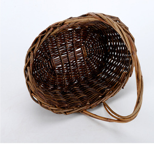 Phong Cách Cổ Liễu Hoa <span class=keywords><strong>Wicker</strong></span> Giỏ Và Hộp Hot Bán Cho Lớn Phục Sinh Trang Trí Món Quà Lưu Trữ Vòng Tròn Mộc Mạc Thiết Kế - Product Image 5