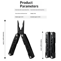 Pince multifonction pliable en acier inoxydable, couteau de survie portable pour le camping, l'alpinisme et les activités de plein air