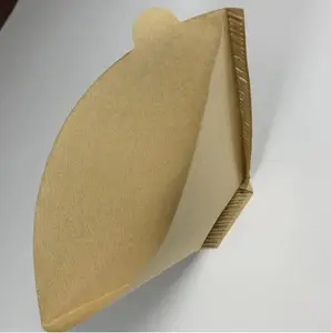 Unb filtri da caffè bianchi a cono pescato per una tazza pulita carta da filtro per caffè in pasta di legno a forma di V60