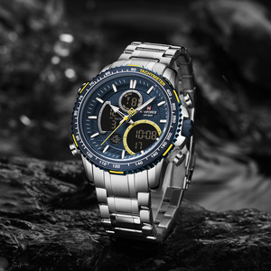 Liquidación por Tiempo y Cantidad Limitados, Relojes <span class=keywords><strong>NAVIFORCE</strong></span> <span class=keywords><strong>9182</strong></span> para Hombre, Reloj de Pulsera con Doble Pantalla, Relojes de Pulsera de Cuarzo Casuales y de Negocios - Product Image 5