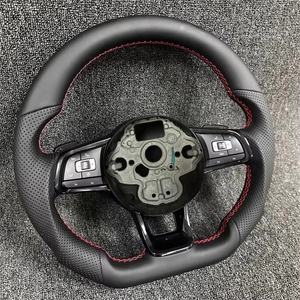 Accessoires Volkswagen VW, volant sport à 3 branches entièrement en cuir pour Polo <span class=keywords><strong>Golf</strong></span> <span class=keywords><strong>6</strong></span> <span class=keywords><strong>GTD</strong></span> Jetta Tiguan Passat B7 B8 GTI R <span class=keywords><strong>GTD</strong></span> - Product Image 1