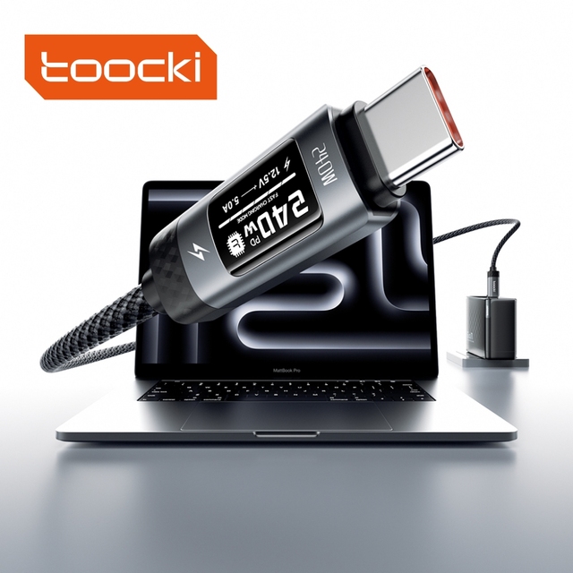 Toocki Advanced 240W PD3 1 Charging Cable with Smart E-Marker Chip and 480Mbps Data Transfer for Office and Desktop Use
