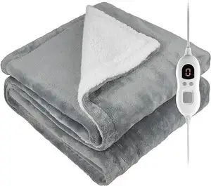 Acquista coperta elettrica riscaldata a basso costo con copertura automatica 50 "x 60" coperta riscaldante veloce lavabile in lavatrice coperta elettrica