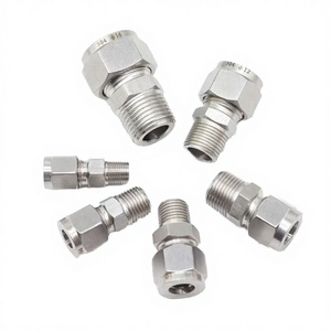 ข้อต่อทองเหลืองแบบกำหนดเอง ลดขนาดต่ำ 1/8'' 1/4'' 3/8'' 1/2'' ข้อต่อท่อ NPT ตัวผู้ แบบอัดไฮดรอลิก ผิวเรียบ ผลิตด้วยเครื่อง CNC - Product Image 2