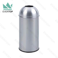 Poubelle DB-99B en acier inoxydable de 11 gallons avec dessus en dôme ouvert et finition or bleu pour poubelles de restaurant poubelle à ordures