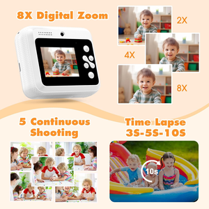 Çocuklar İçin Anında Baskı Fotoğraf Makinesi, Dayanıklı ABS Malzemeden Üretilmiş Mini Termal Yazıcılı Çocuk Fotoğraf Makinesi - Product Image 4