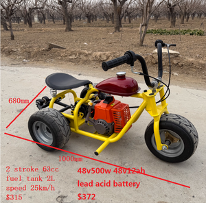 MINI <span class=keywords><strong>Trike</strong></span> Électrique Offroad Gokart Karting <span class=keywords><strong>Drift</strong></span> Cart <span class=keywords><strong>Pro</strong></span> Kit Frame Con Motor Parts avec Batterie au Lithium - Product Image 2