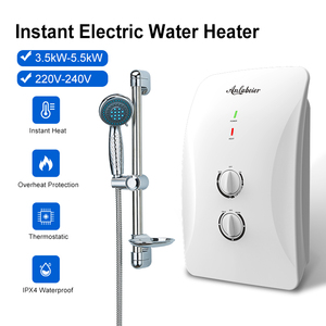Chauffe-eau électrique instantané 3500W 5500W mural, corps en plastique, commande par bouton, pour marchés conservateurs - Product Image 3