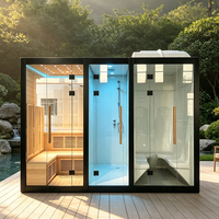 Sauna infrarouge extérieur pour la maison, cabine de sauna sec, hammam, douche vapeur, sauna infrarouge Balnéo, bain de vapeur fermé