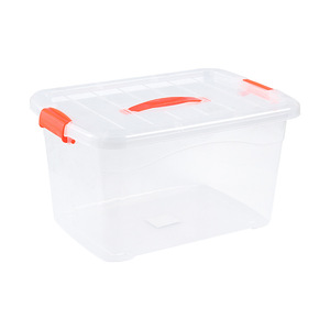 Transparent <b>Storage</b> Box With Lid Various Sizes For Kids Toys <b>Clothes</b> Food Organizing Rectangle Shape With Handle - Product Image 3