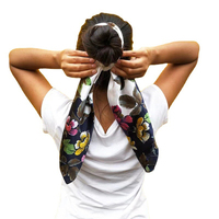 Nouveau design printemps 2026, foulard pour femmes, style foulard, tissu satiné imprimé, foulard en satin de soie carré malaisien