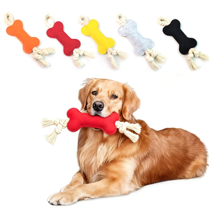 Juguetes para Perros con Forma de Hueso al por Mayor, Juguetes Interactivos de Cuerda de Algodón Duraderos para Perros, Juguetes de Fieltro a Granel para Mascotas de Razas Pequeñas y Medianas - Product Image 1