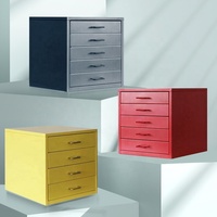 Classeur de table en métal coloré à 4 tiroirs mini classeurs de bureau en gros