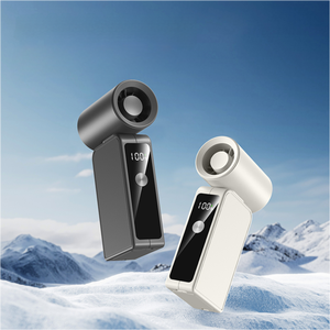 Summer Outdoor 100 Adjustable High Speed <strong>LED</strong> Small Handheld <strong>Fan</strong> 4000mAh <strong>USB</strong> Rechargeable Mini Turbo Jet Air <strong>Fan</strong> - Product Image 1