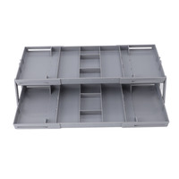 Organizador de Cajones Plegable y Expandible de Una Sola Fila, Bandeja Inteligente Multinivel para Oficina, Baño, Armario, Joyería