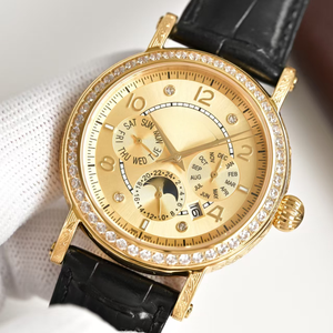 Montre de luxe originale haut de gamme en alliage, verre saphir, mouvement mécanique entièrement automatique, pour homme, style crocodile simple - Product Image 3