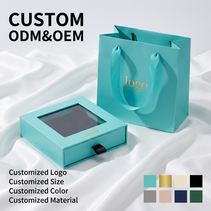 Set di Scatole e Borse Personalizzate in PVC per Gioielli Tiffany, per Anelli, Orecchini, Ciondoli e <span class=keywords><strong>Collane</strong></span> - Product Image 1