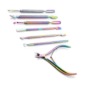 Nail Salon Supplies Nail Supplies Stainless Pedicure Care Tools Manicure Set Cuticle Pusher