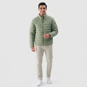 Veste matelassée décontractée pour homme, veste d'hiver légère à capuche - Product Image 1