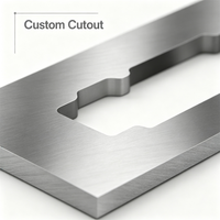 Support de montage en acier inoxydable 304 découpé au laser sur mesure, finition brossée, avec trous de fixation complexes à ouverture centrale pour équipement