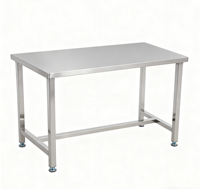 Table de travail en acier inoxydable 201/304, revêtement en poudre de qualité alimentaire, pieds réglables en hauteur, vente directe d'usine, cuisine commerciale