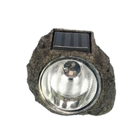 Projecteur LED solaire pour jardin, éclairage de chemin au sol, étanche IP65, style pierre, en résine, pour extérieur