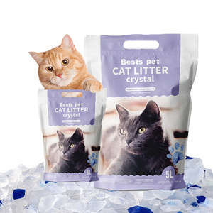 Qualità all'ingrosso 1.6L 3.8L prodotti per animali domestici per gatti a bassa polvere riutilizzabili in Silicone lavanda cristallo lettiera per gatti - Product Image 4