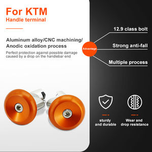 Poignées de guidon de 22 mm (7/8 po) avec bouchons d'extrémité pour moto Yamaha Honda KTM Husqvarna Kawasaki <span class=keywords><strong>GasGas</strong></span> EXC KLX CRF YZ YZF SXF - Product Image 2