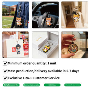 Op maat gemaakte PVC sleutelhanger, gepersonaliseerd ontwerp, 3D rubber anime rubber, 2D zachte PVC sleutelhanger - Product Image 5