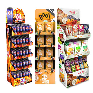 Siêu thị hiển thị đứng Kệ thân thiện với môi có thể gập lại giấy tùy chỉnh các tông quảng cáo bán lẻ cà phê sô cô la thanh hiển thị - Product Image 2