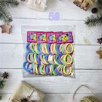 Lot de 72 chouchous en nylon sans couture pour bébés filles, accessoires capillaires, ensemble de bandes élastiques roses pour enfants, attaches pour cheveux noires très élastiques